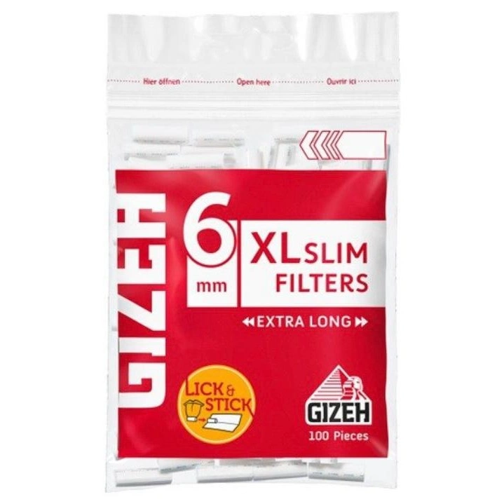 Gizeh XL Slim Filter 100 – Uzun Yapışqanlı Filtrlərlə Rahat Büküm