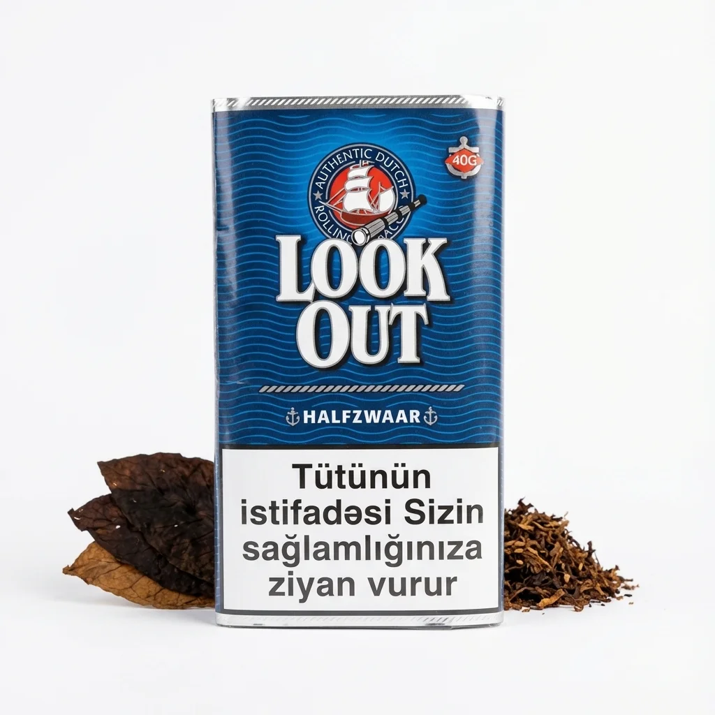 Look Out Halfzwaar 40g – Güclü & Aromatik Halfzwaar Tütünü