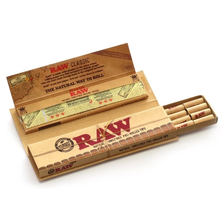 RAW Classic Connoisseur KS 32 + Tips – Təbii Bükmə Kağızı | Vape Art