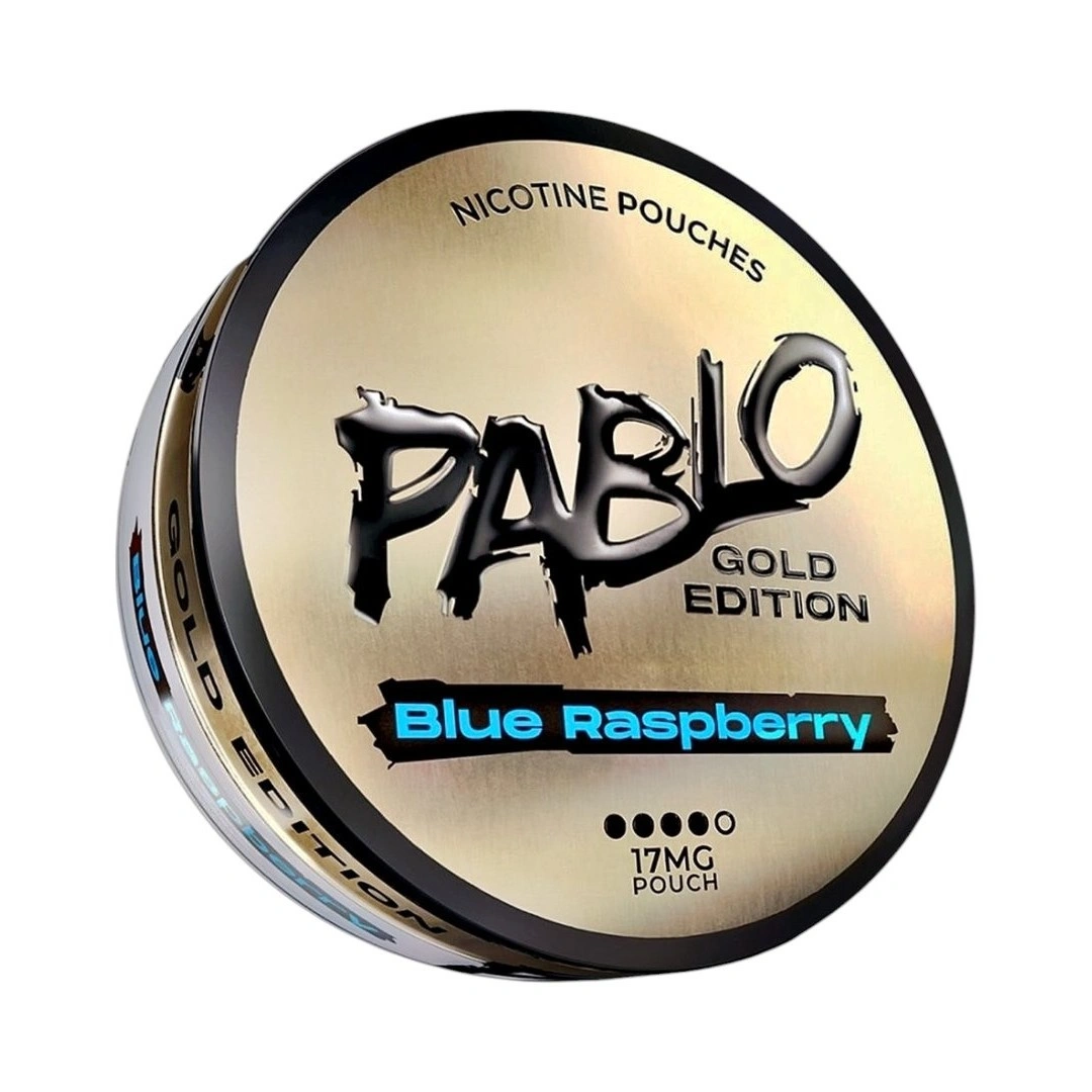 Pablo Snus Gold Blue Raspberry – 24.3mg/q, Slim, Qaragilə Moruq